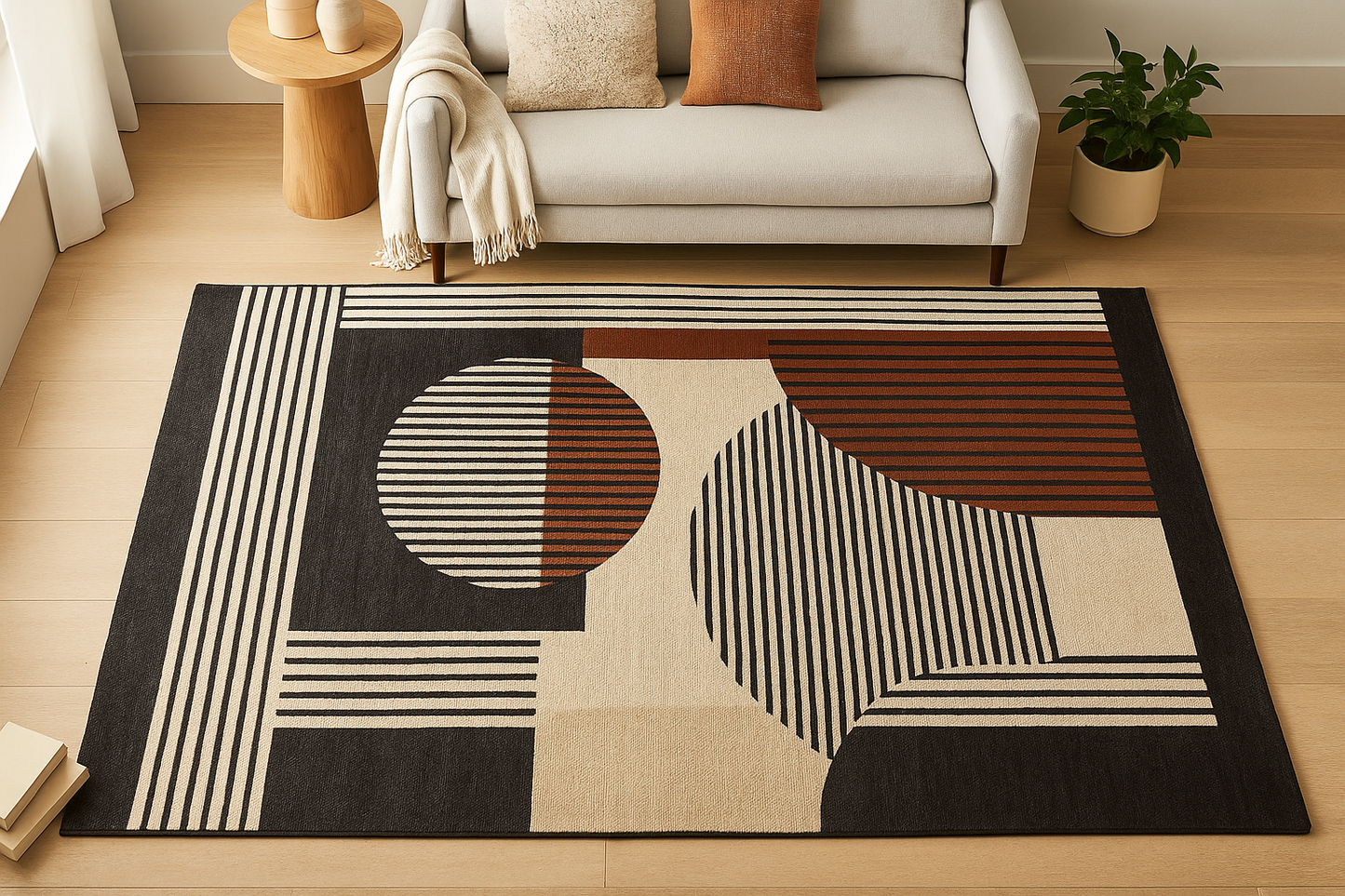 Wool Handtufted - Geoo Wool Rug Soft Carpet Rugs