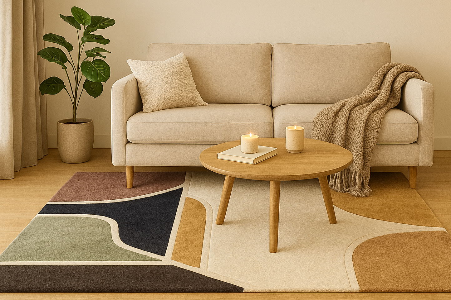 Woolen Handtufted - Aven, Wool Rug Soft Carpet ,Living Room Rug