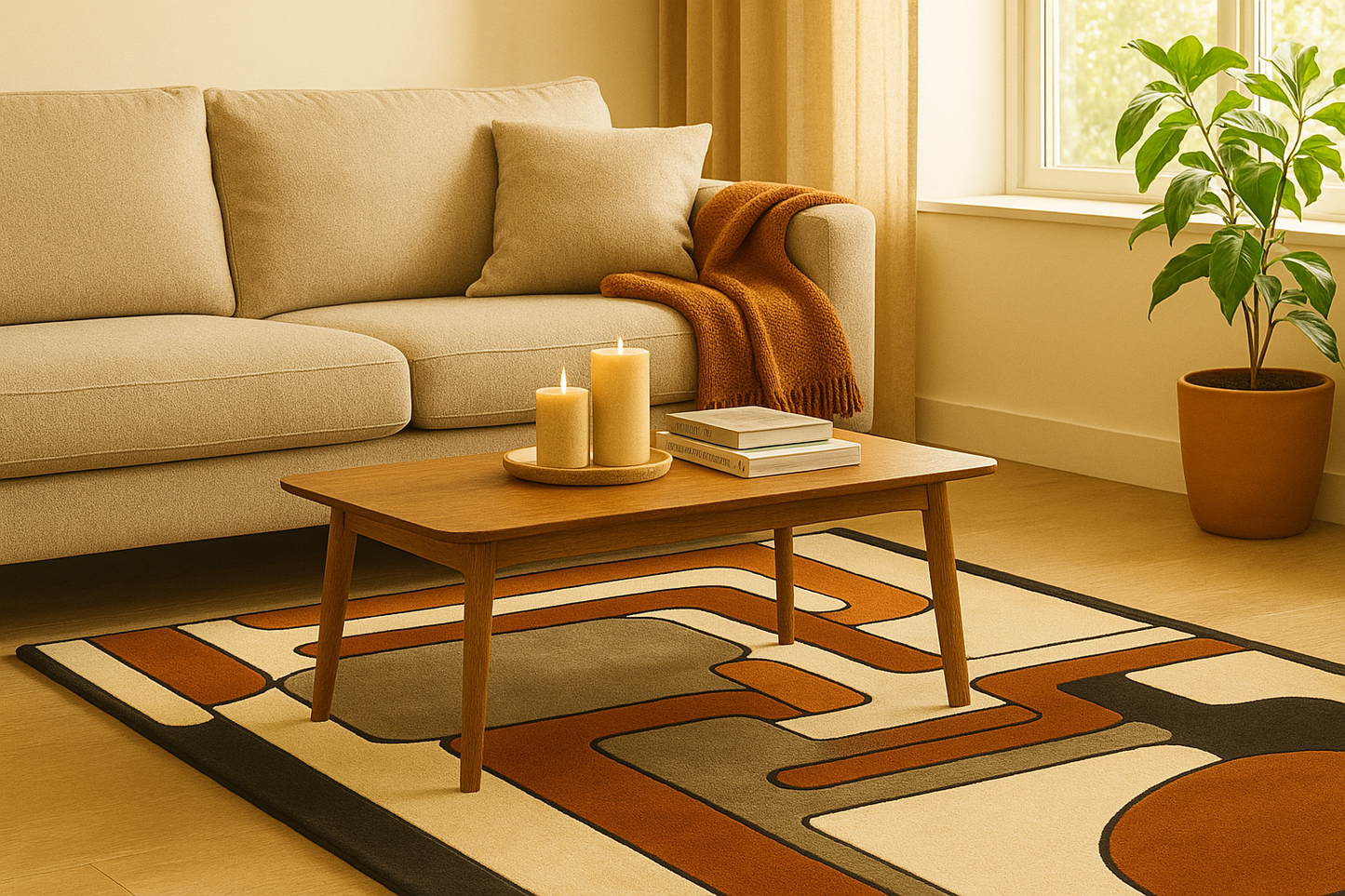 Woolen Handtufted -Löké, Wool Rug Soft Carpet Rugs