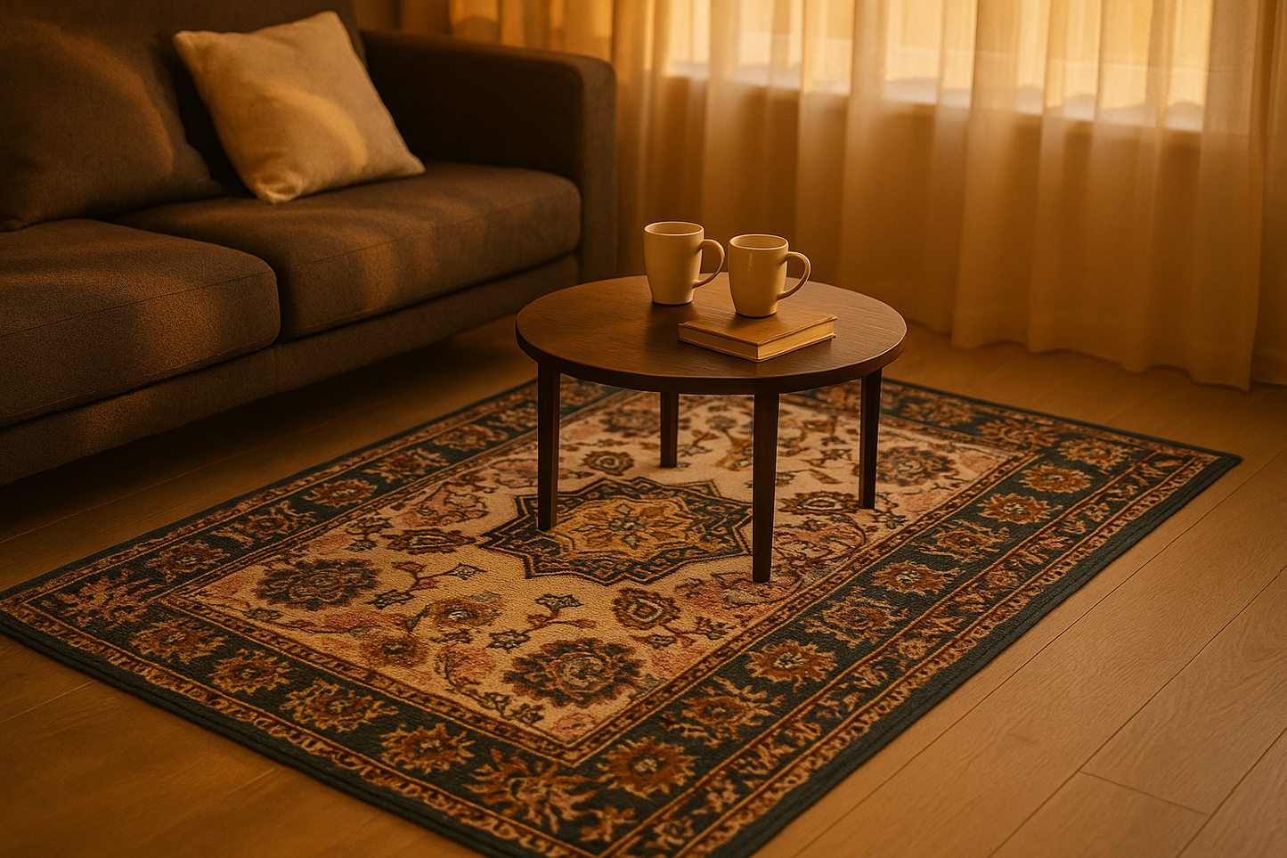 Wool Handtufted Royal Rosette Wool Rug Soft Carpet, Living Room rugs