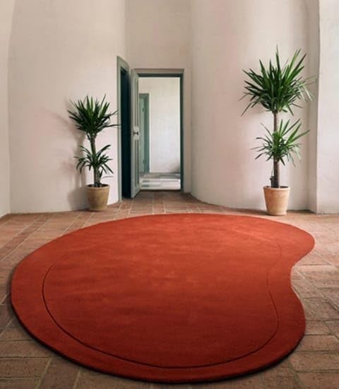 Unique Kidney Shaped Rug