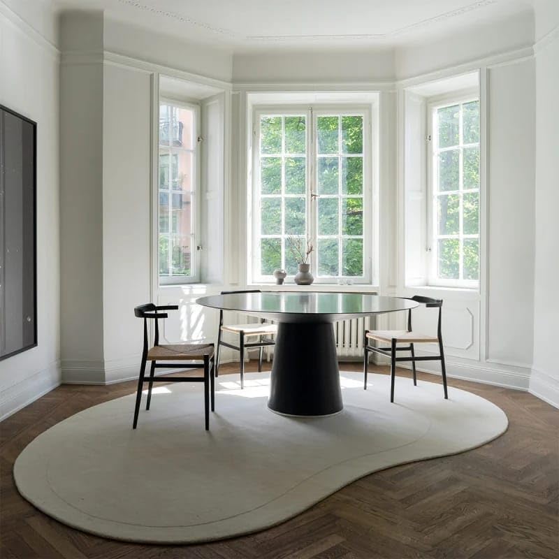 Unique Kidney Shaped Rug