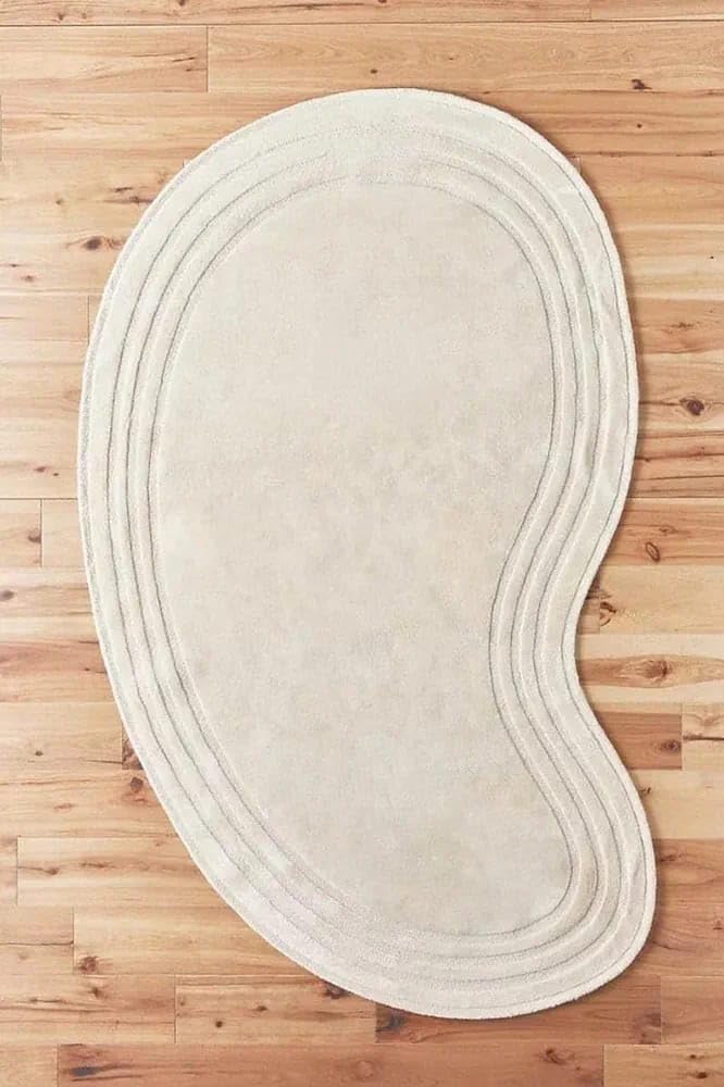 Unique Kidney Shaped Rug