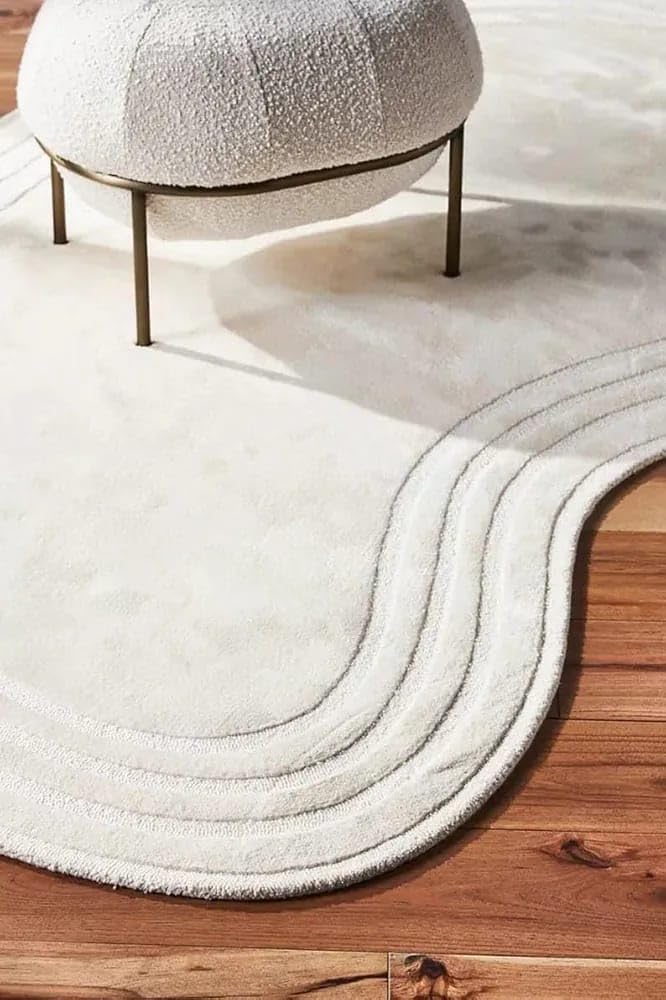 Unique Kidney Shaped Rug