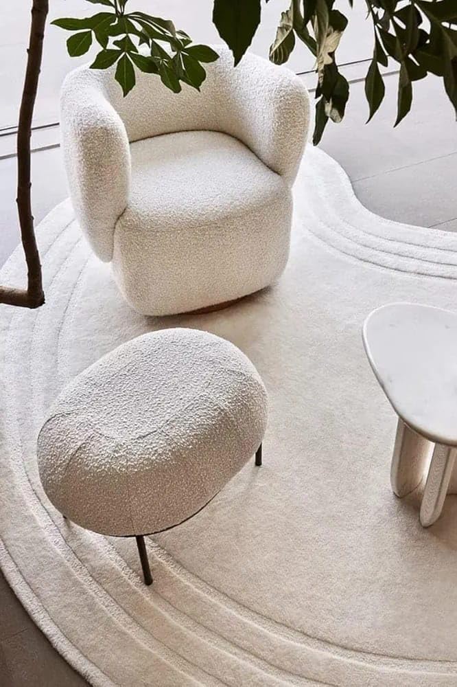 Unique Kidney Shaped Rug