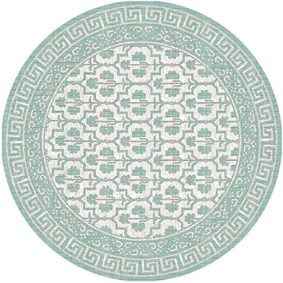 Ultra Soft Hand-Tufted Round Floral Area Rug