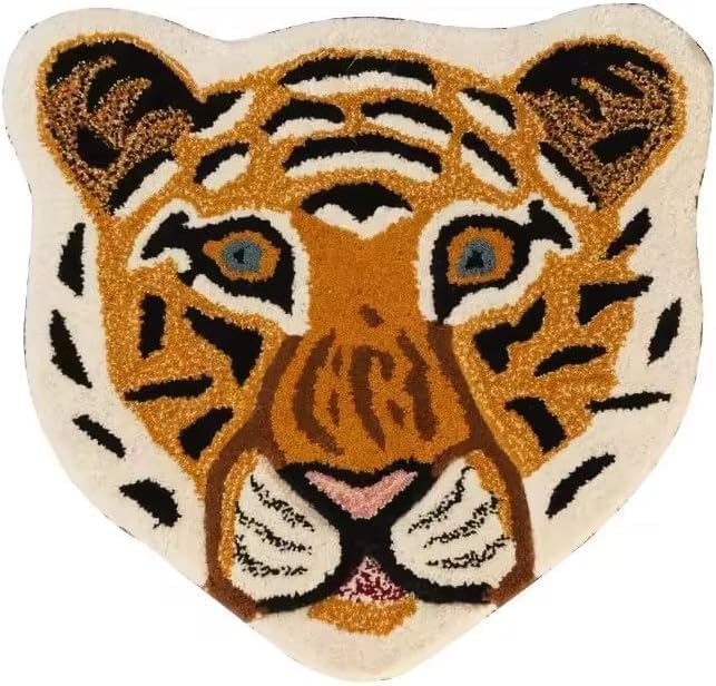 Unique Tiger Face Design Rug