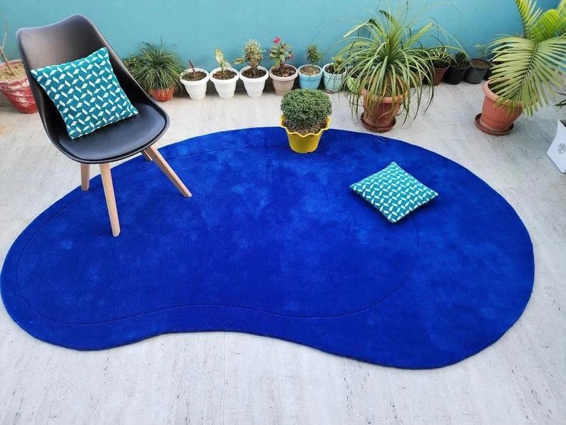 Unique Kidney Shaped Rug