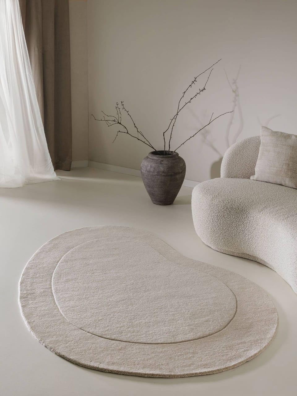 Unique Kidney Shaped Rug