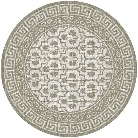 Ultra Soft Hand-Tufted Round Floral Area Rug