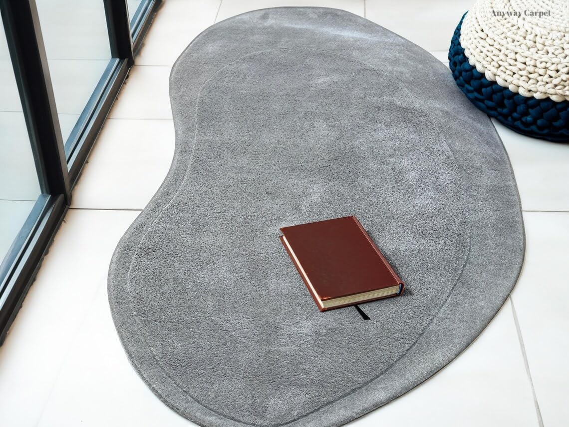 Unique Kidney Shaped Rug