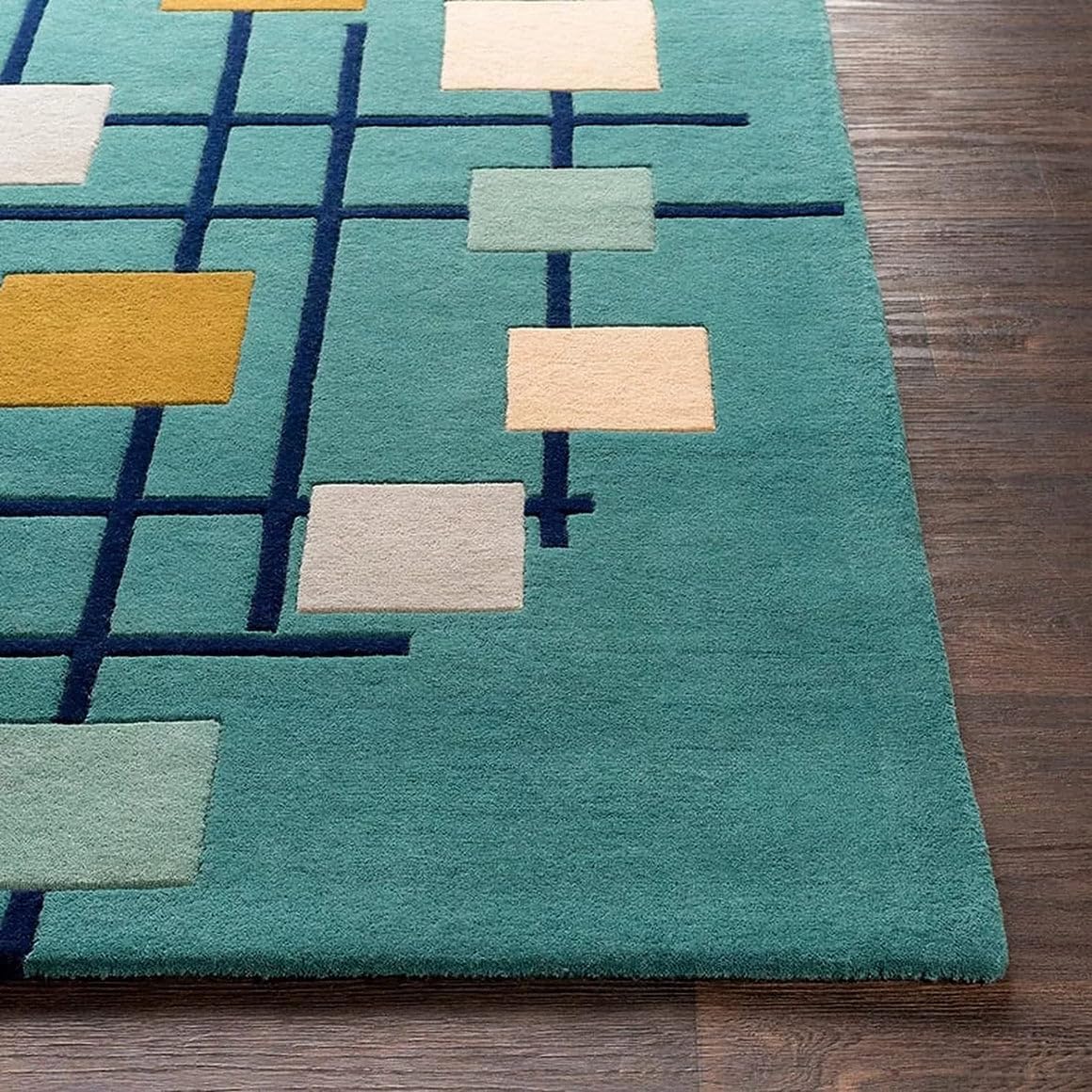 Unique Floor Art Rectangle Abstract Rug