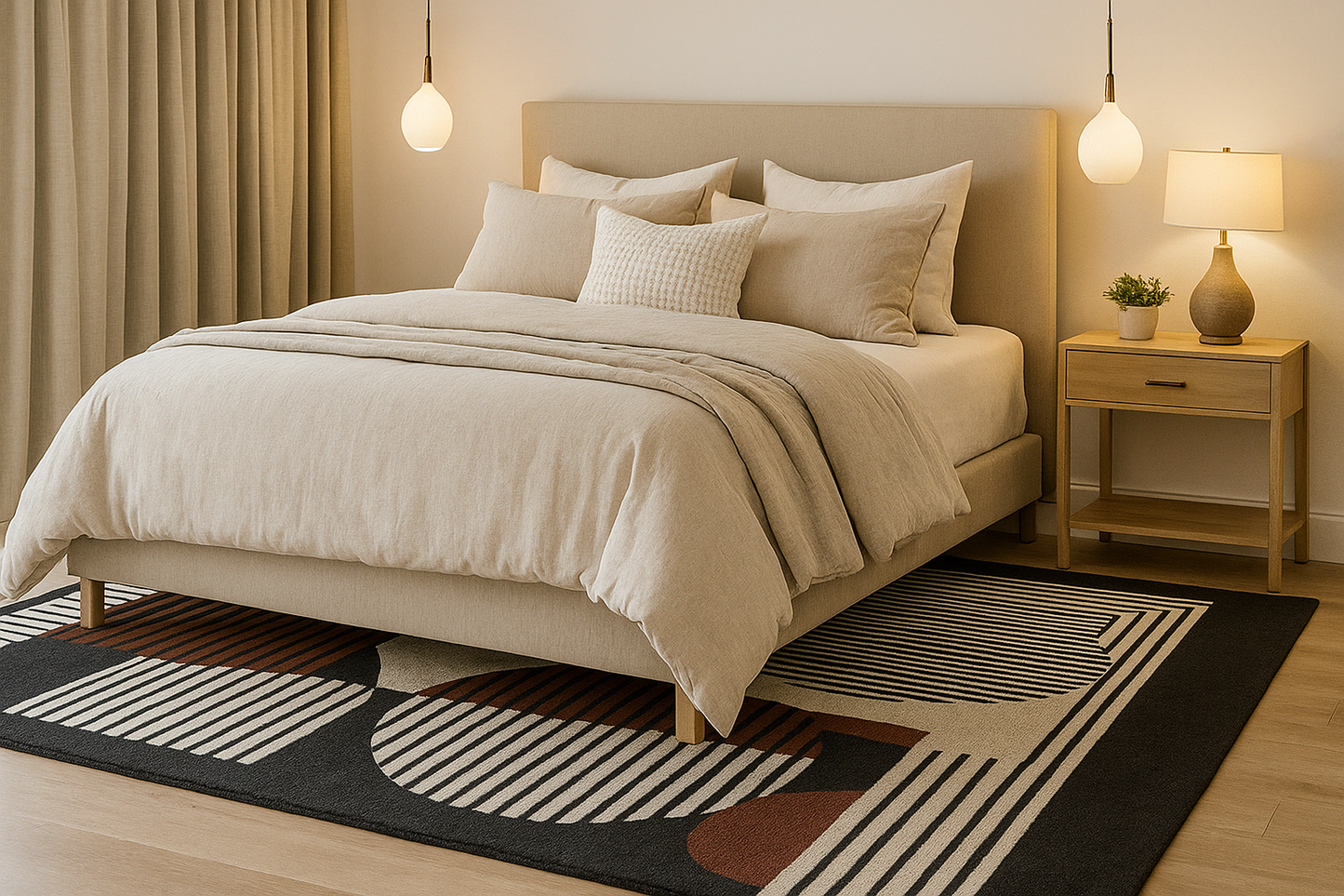 Wool Handtufted - Geoo Wool Rug Soft Carpet Rugs