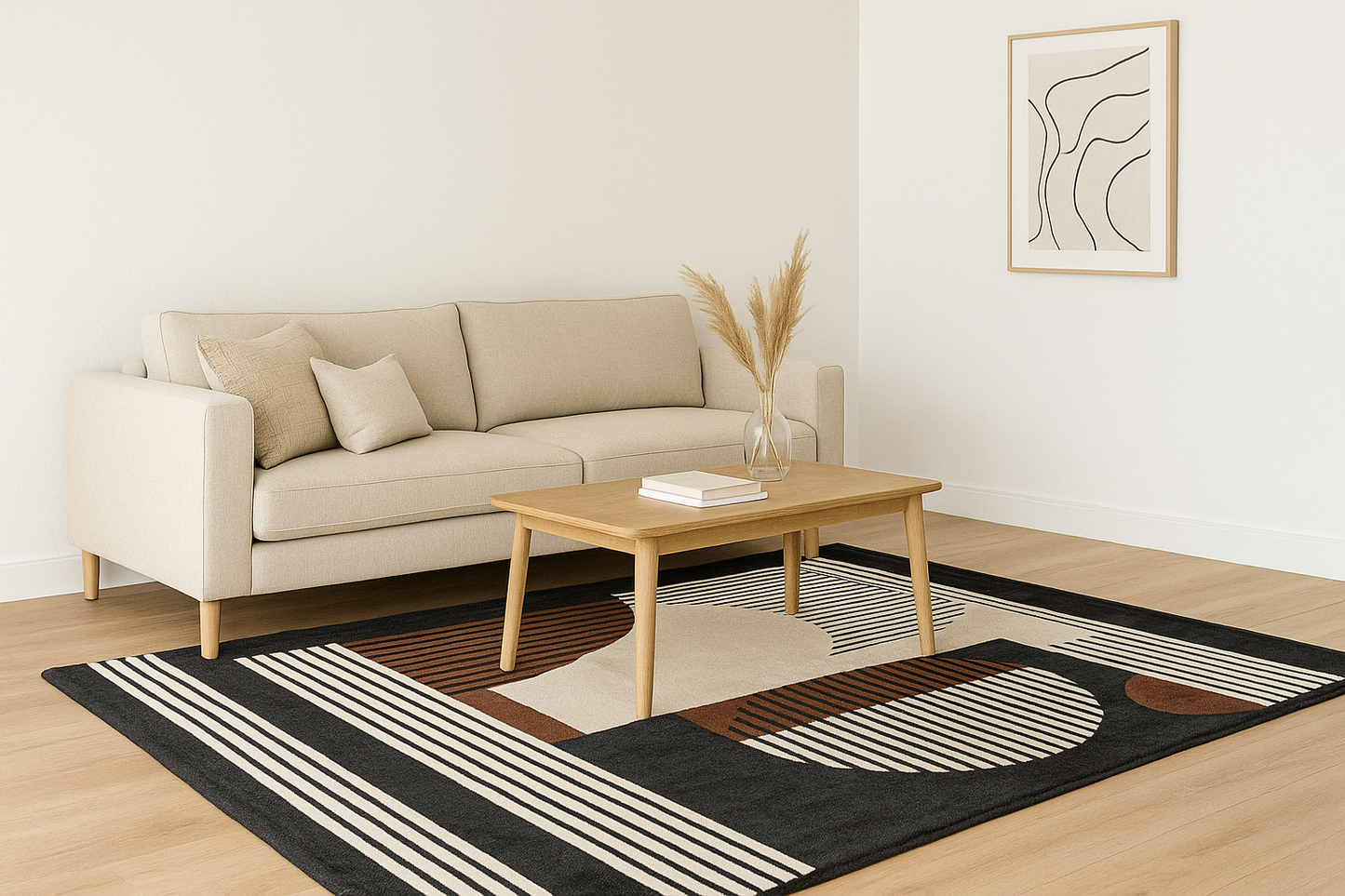 Wool Handtufted - Geoo Wool Rug Soft Carpet Rugs