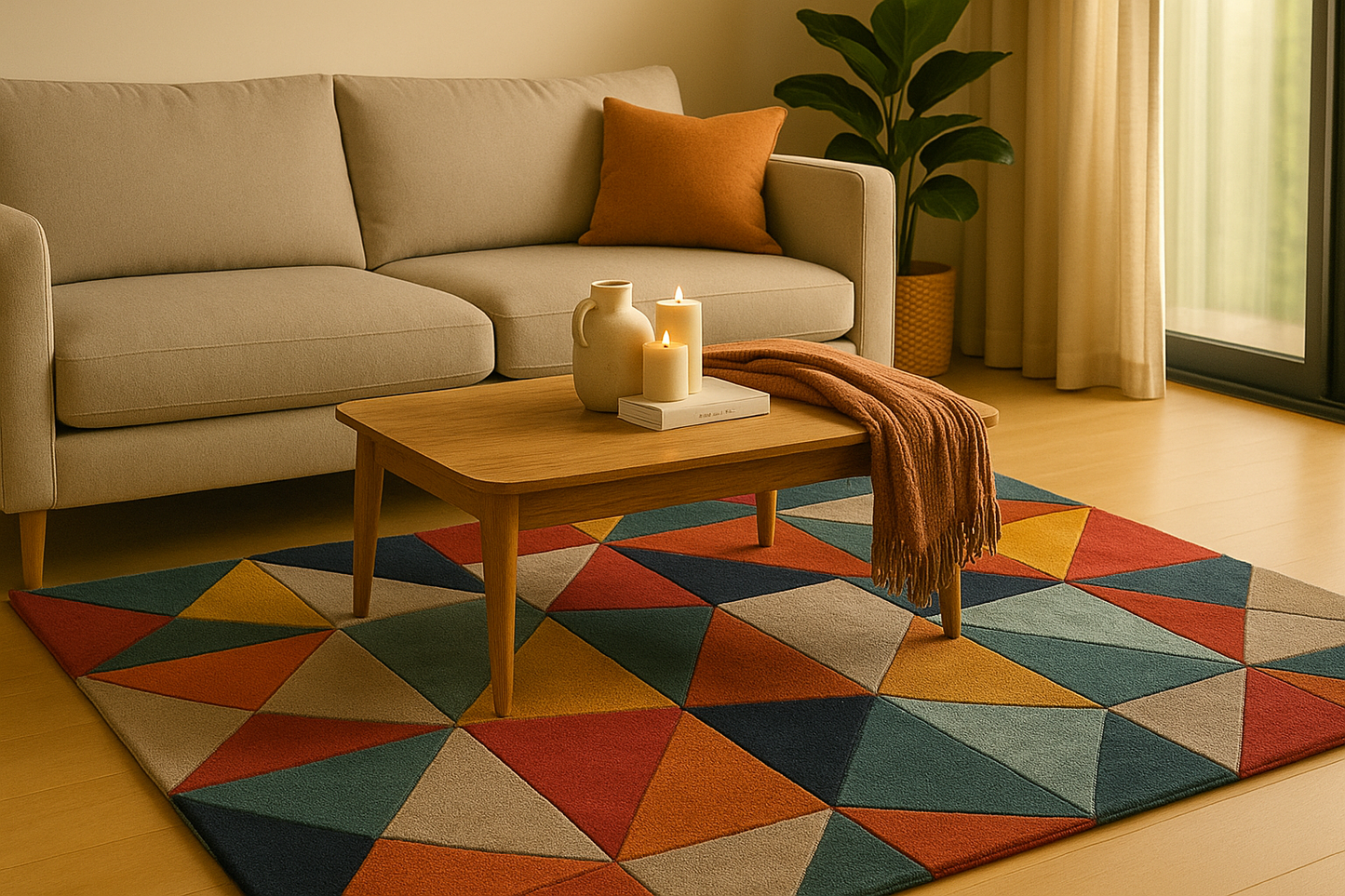 Woolen Carpet for Your Home Embossed Handmade Export Quality Wool Rug  Soft Carpet  Tuffted Pure Woollen Thick Geometrical Carpet for Living Room,
