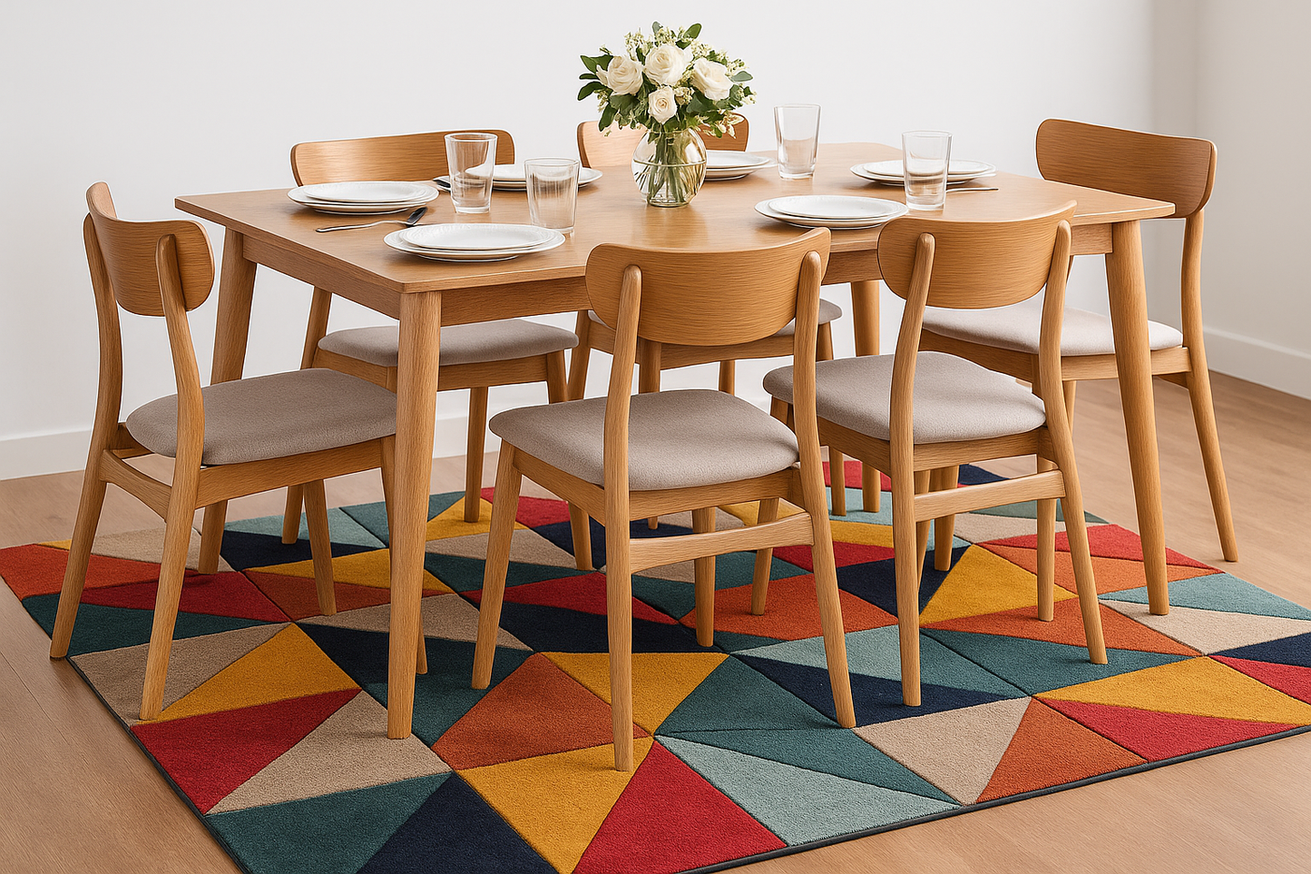 Woolen Carpet for Your Home Embossed Handmade Export Quality Wool Rug  Soft Carpet  Tuffted Pure Woollen Thick Geometrical Carpet for Living Room,