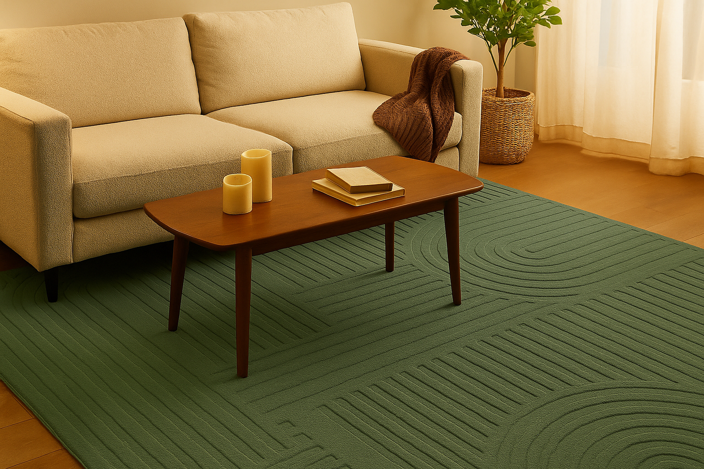 Zen Garden Modern,, Soft Wool Rugs  Carpet