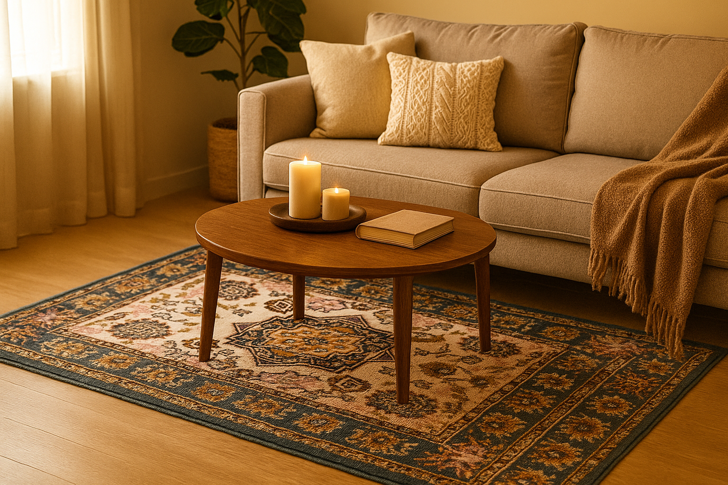 Wool Handtufted Royal Rosette Wool Rug Soft Carpet, Living Room rugs