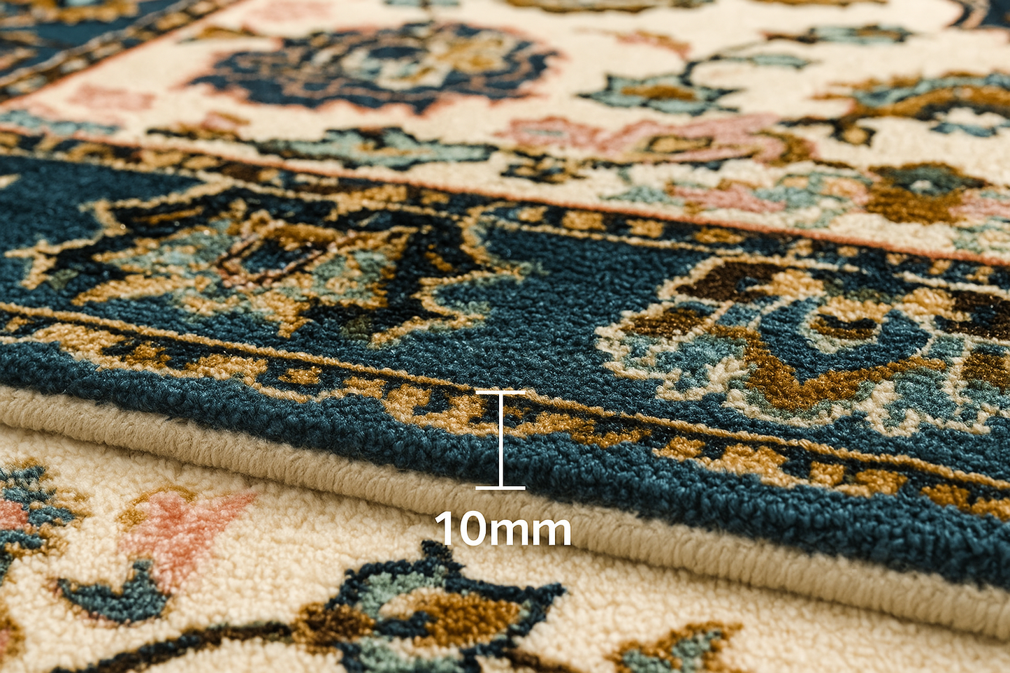 Wool Handtufted Royal Rosette Wool Rug Soft Carpet, Living Room rugs