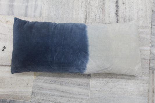 BLUE AND WHITE COLOR GRADIENT CUSHION COVER