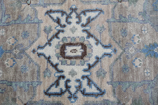 Hand Knotted Oushak Style Oriental Rug for Timeless Elegance Home decor by KRISHNARUNGSINC